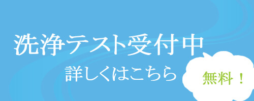 洗浄テスト受付中